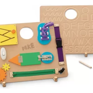 Tablero sensorial Montessori de madera habilidades diarias